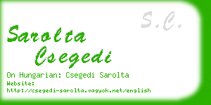 sarolta csegedi business card